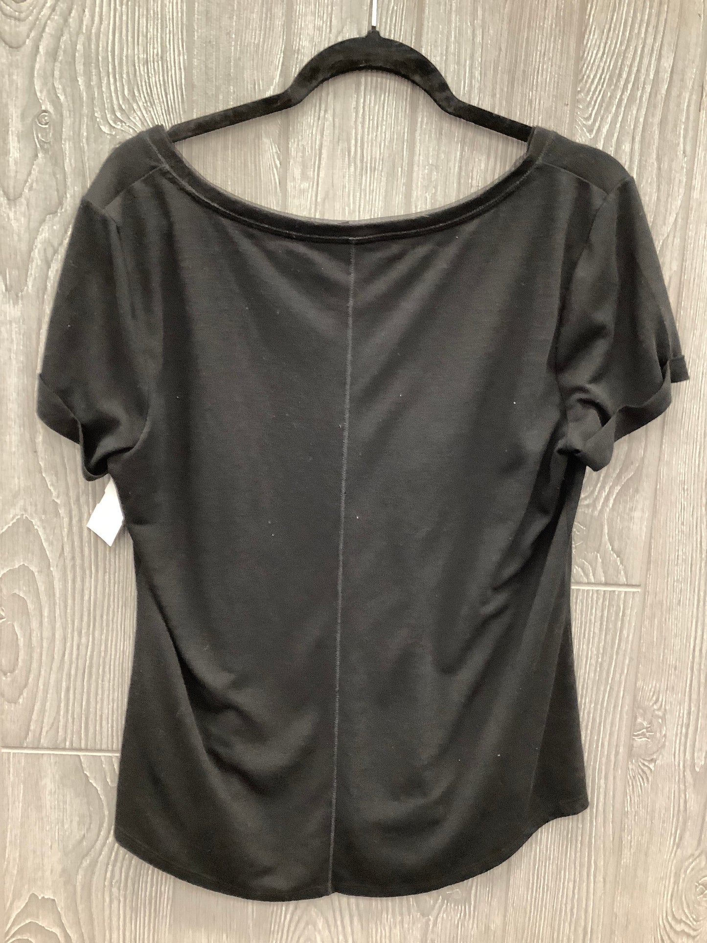 Top Short Sleeve By White House Black Market In Black, Size: M