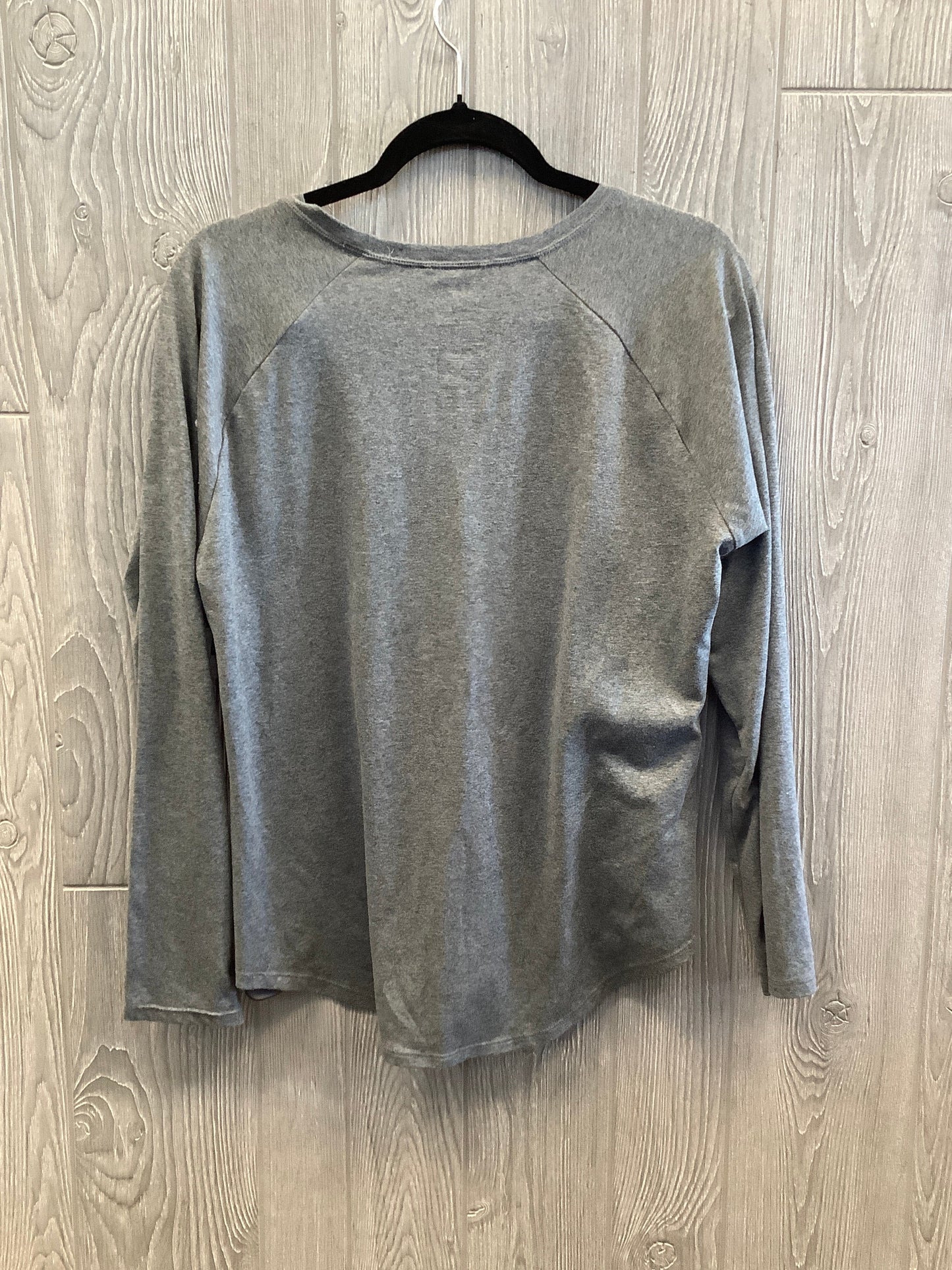 Athletic Top Long Sleeve Crewneck By The North Face In Grey, Size: L