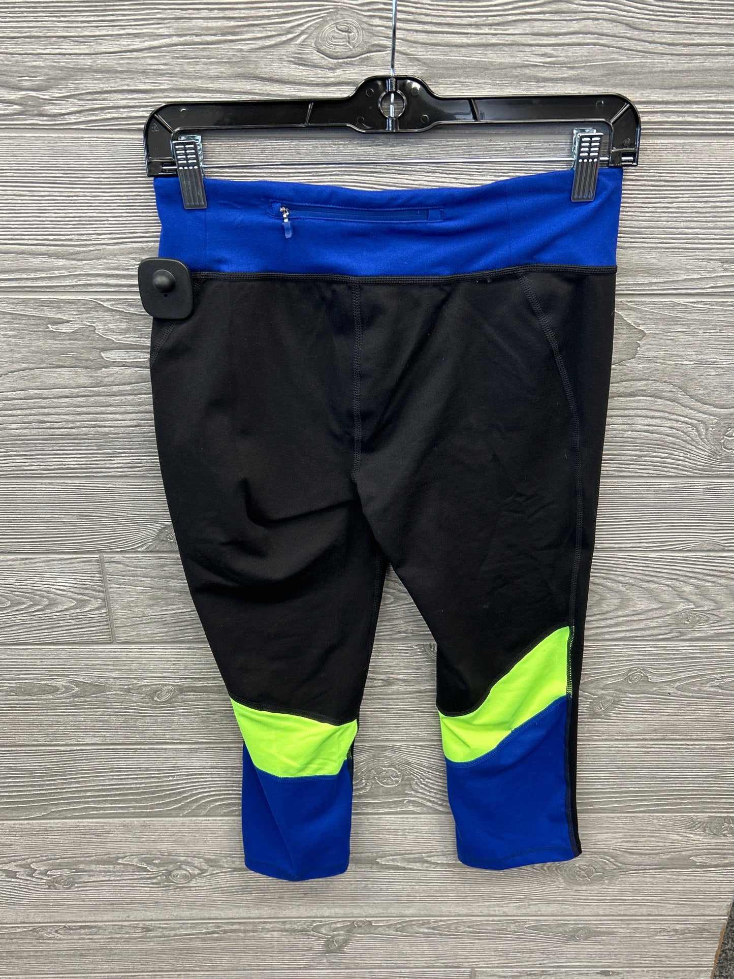 Athletic Capris By Lauren By Ralph Lauren In Black & Blue, Size: S