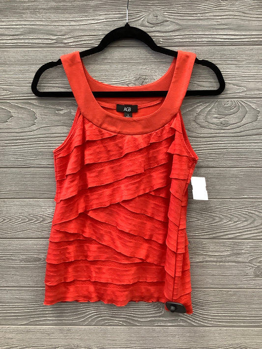 Top Sleeveless By Agb In Orange, Size: S