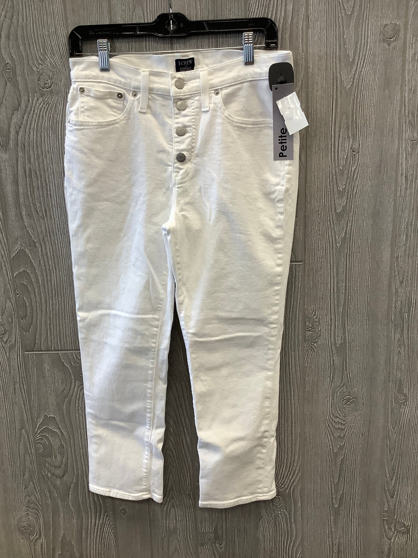 White Denim Jeans Straight J. Crew, Size 8petite