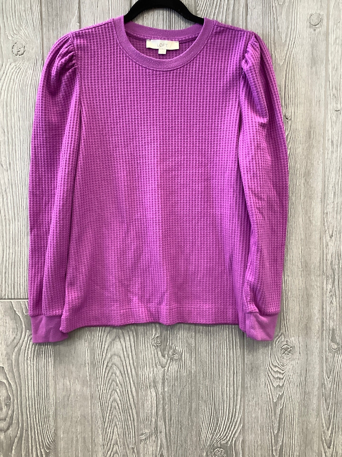 Purple Top Long Sleeve Loft, Size M