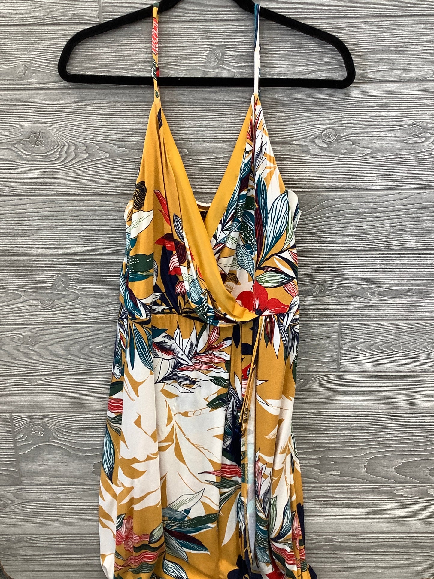 Yellow Dress Casual Midi Luxology, Size L