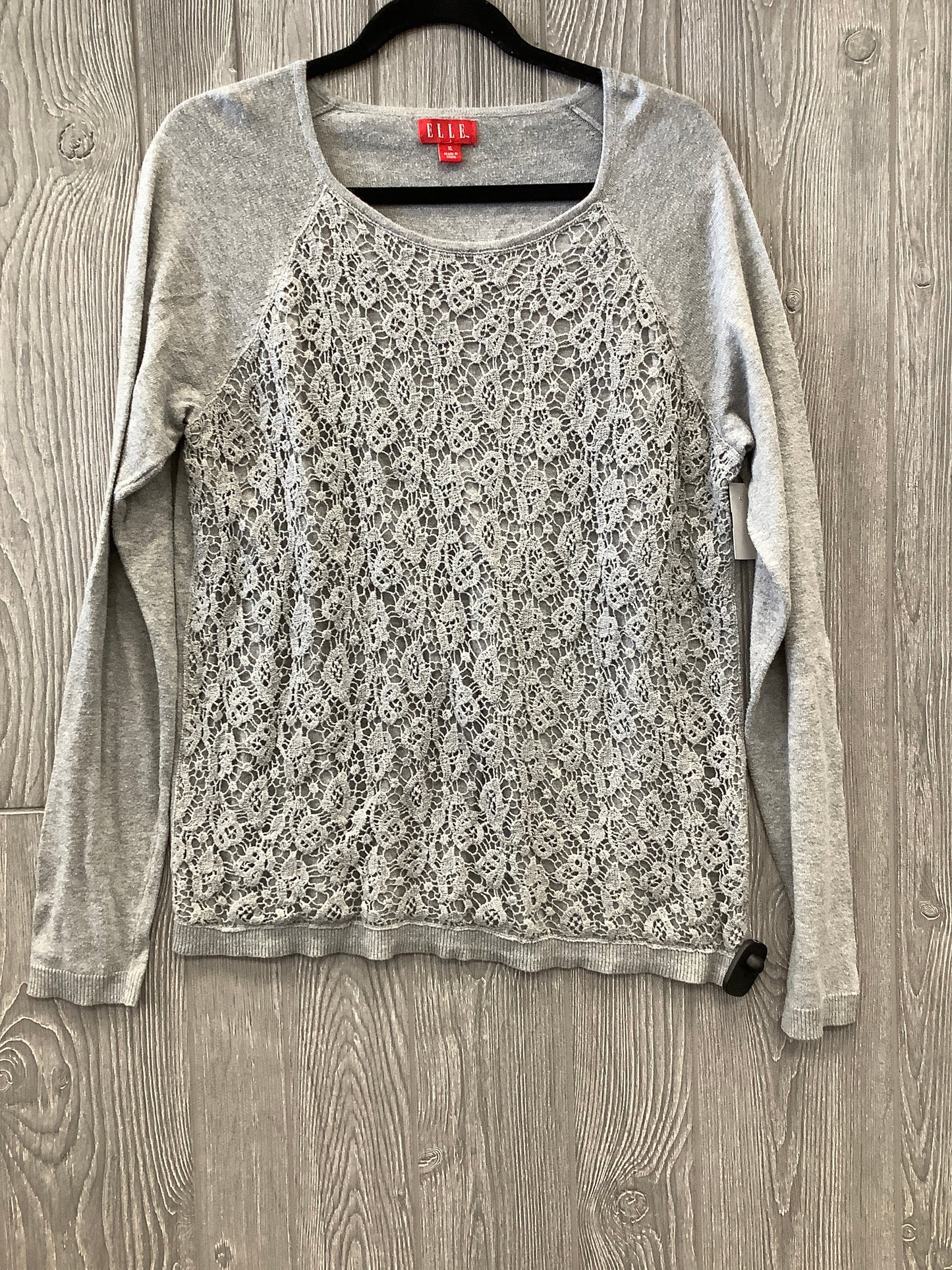 Grey Top Long Sleeve Elle, Size Xl