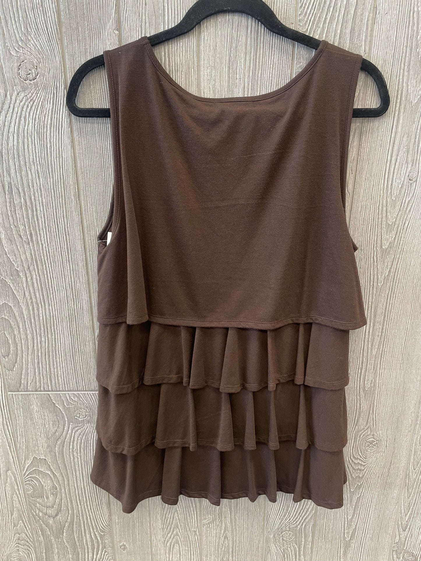 Brown Tunic Sleeveless Style And Company, Size L