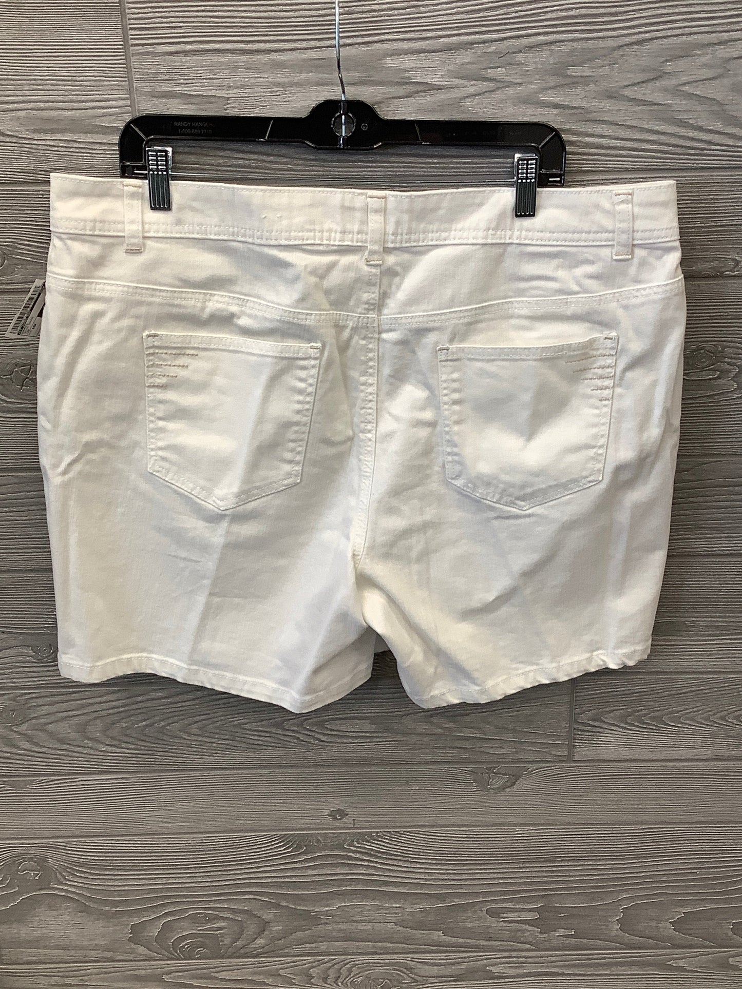 Shorts By St Johns Bay In White Denim, Size: 18w