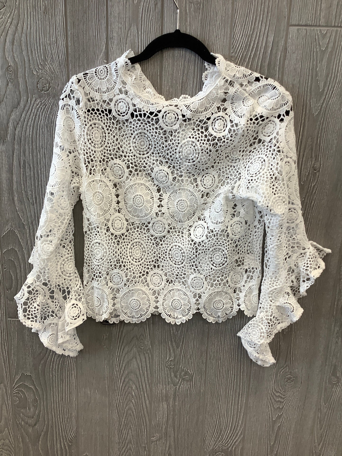 White Top Long Sleeve Shein, Size M