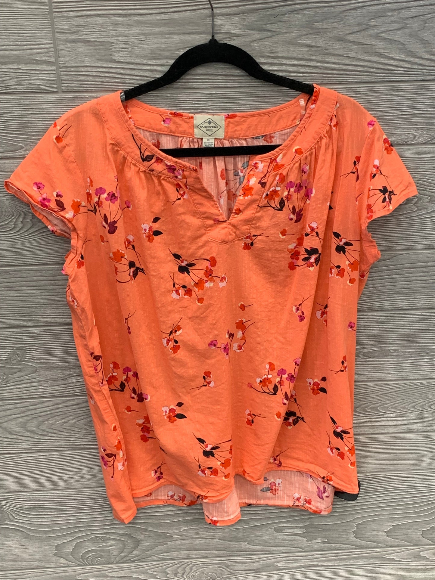 Coral Top Short Sleeve St Johns Bay, Size Xl