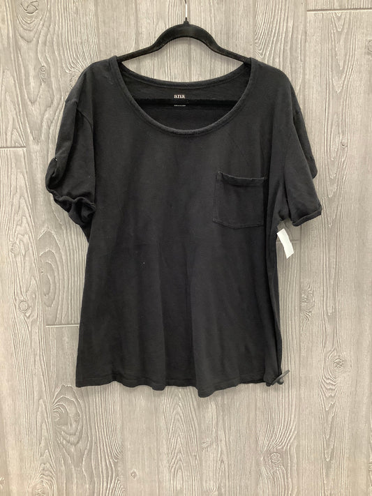 Top Short Sleeve Basic By Ana In Black, Size: Xl