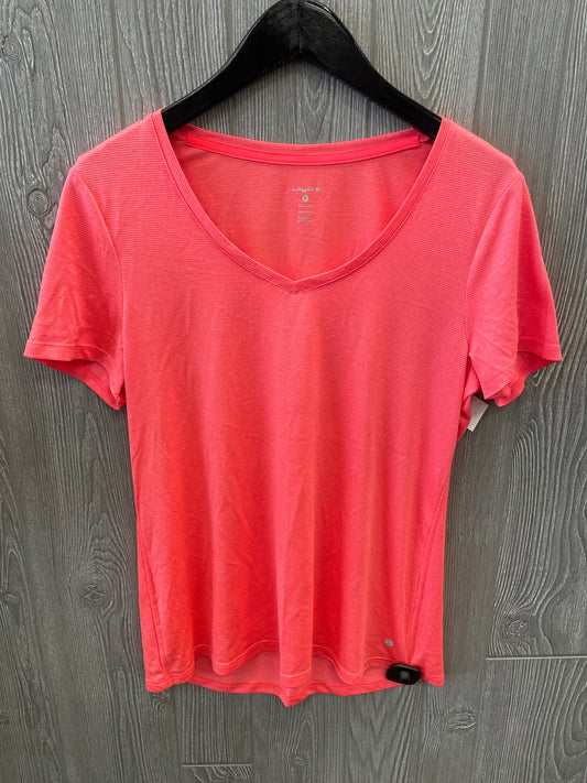 Athletic Top Short Sleeve By Clothes Mentor In Coral, Size: L