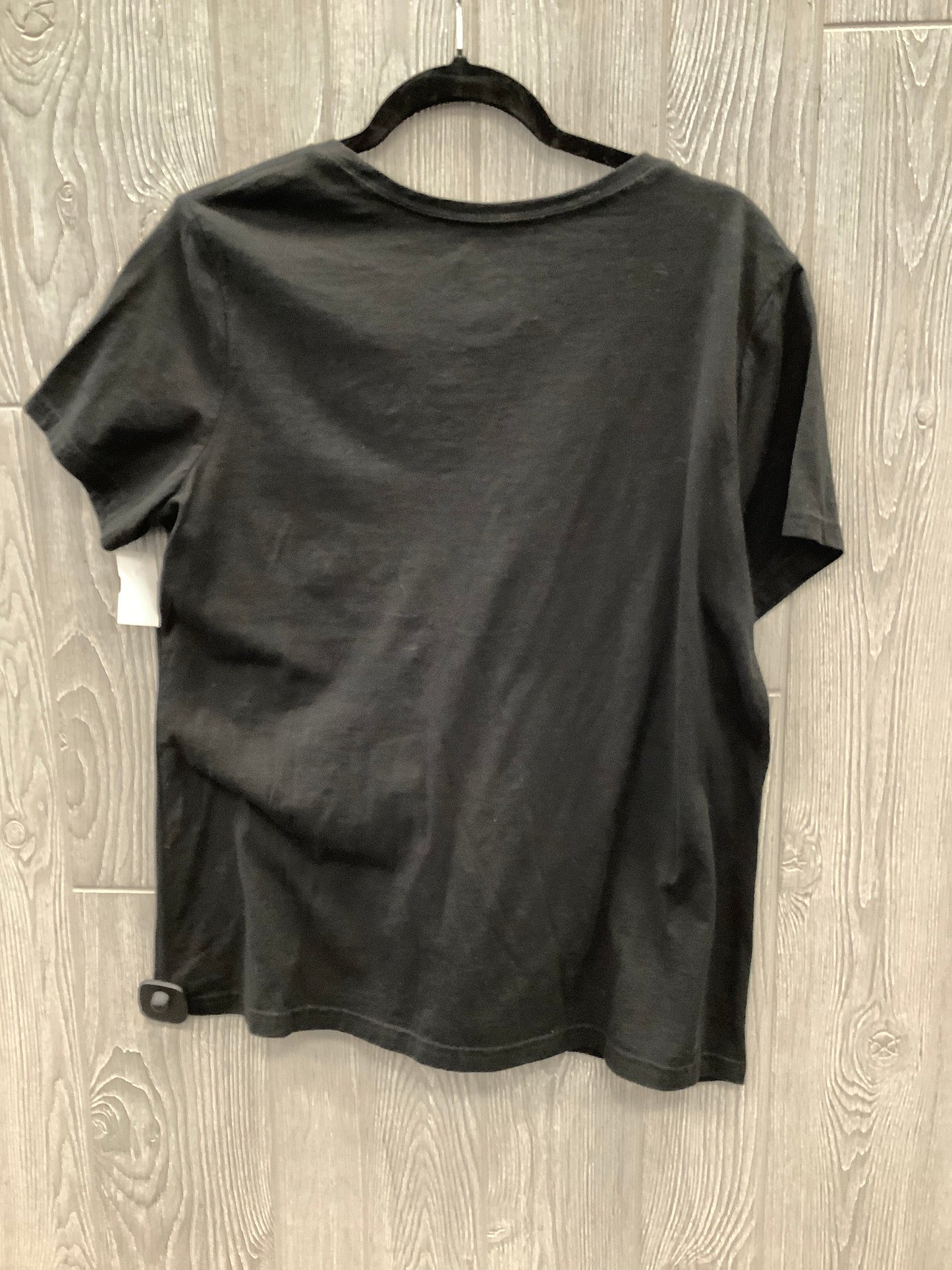 Top Short Sleeve Basic By Time And Tru In Black, Size: Xl