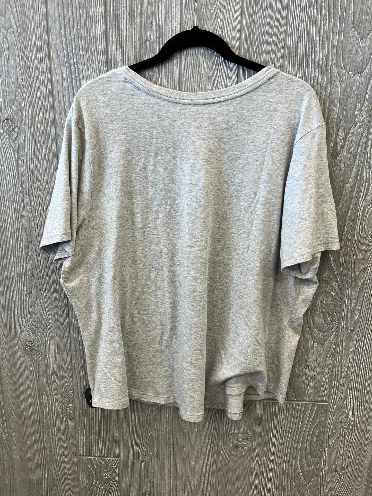 Top Short Sleeve Basic By Terra & Sky In Grey, Size: 2x