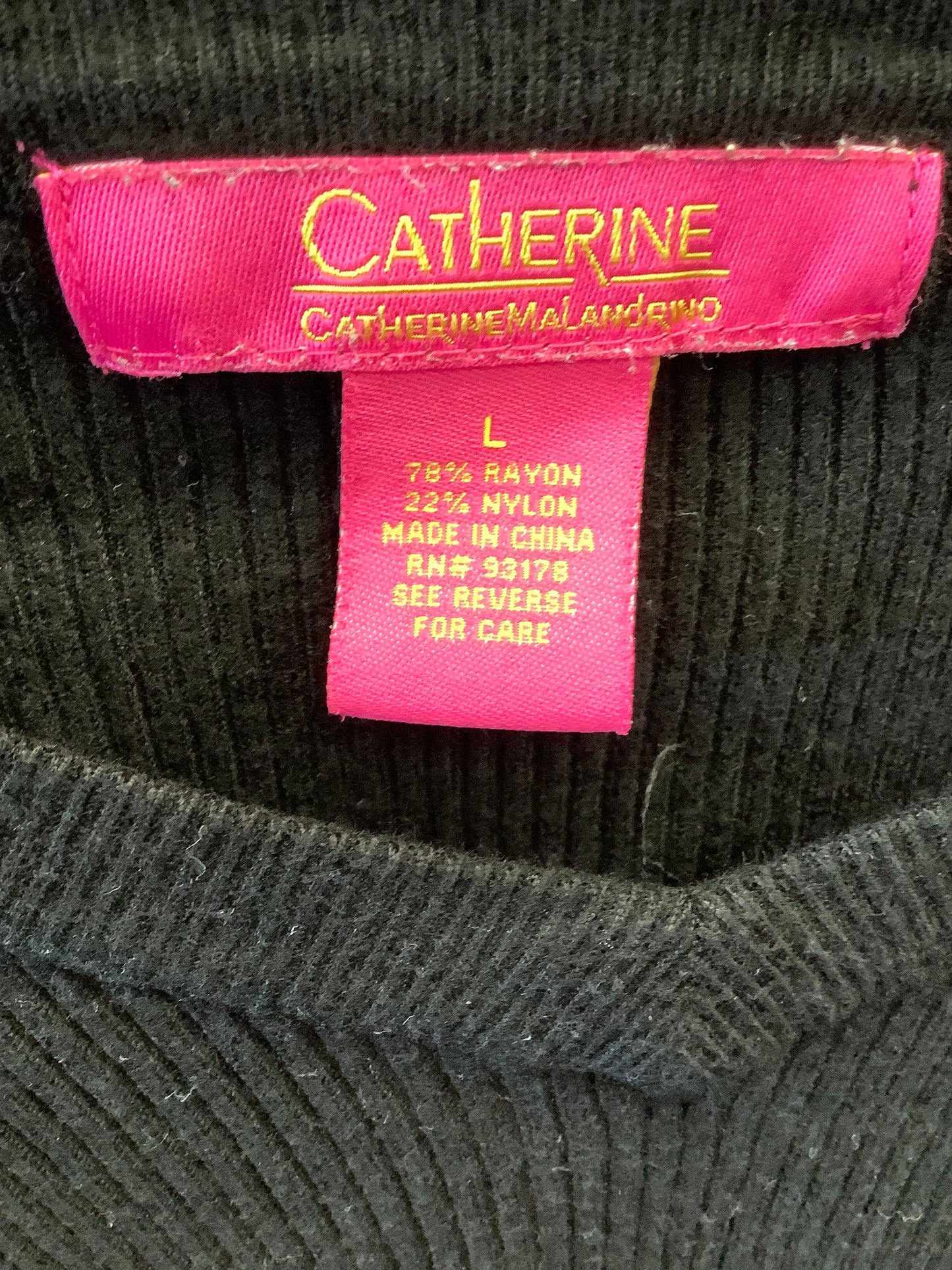 Black Sweater Catherine Malandrino, Size L