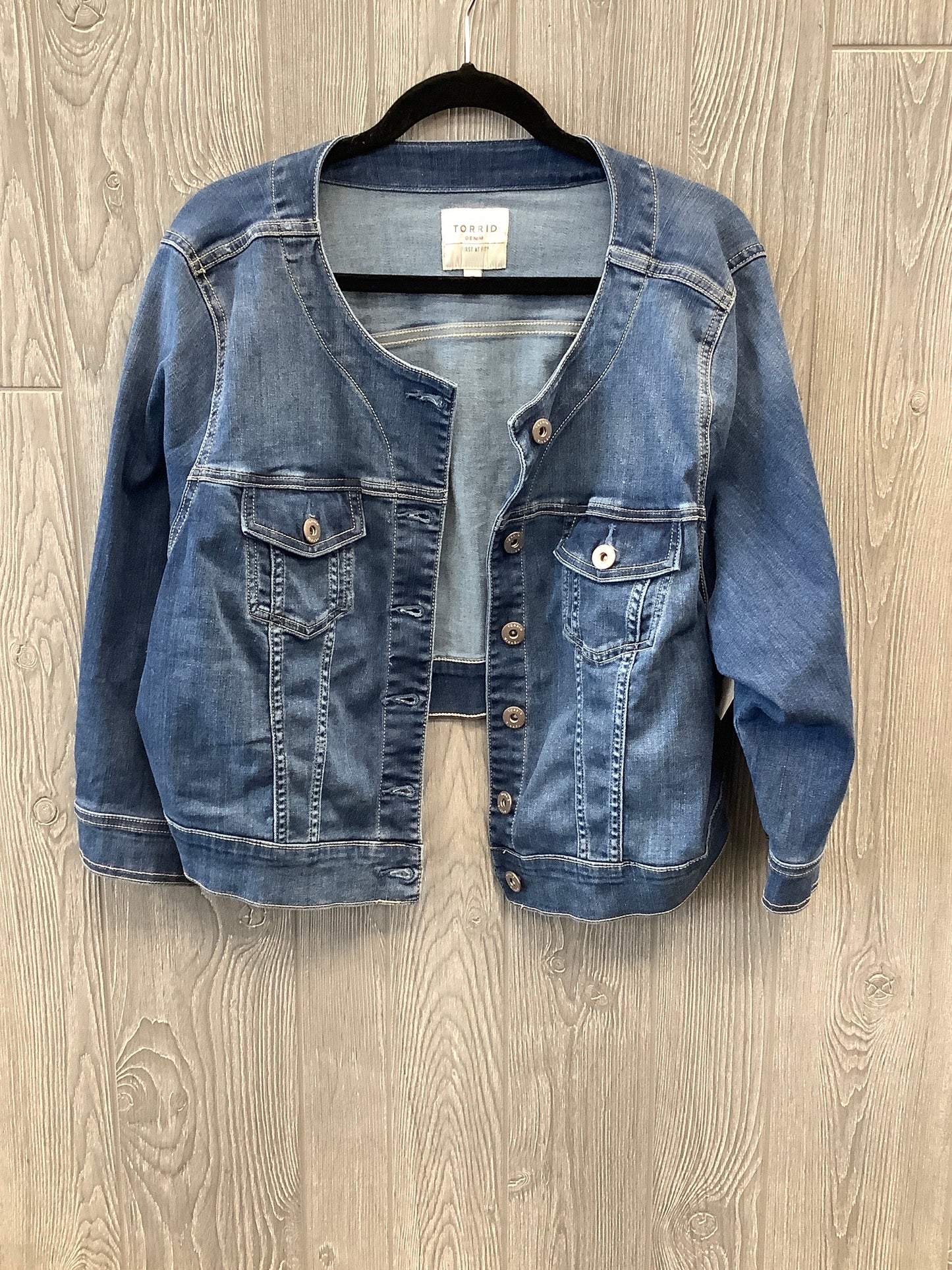 Blue Denim Jacket Denim Torrid, Size 3x