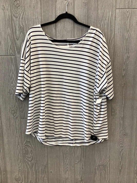 Striped Pattern Top Short Sleeve Lands End, Size 3x