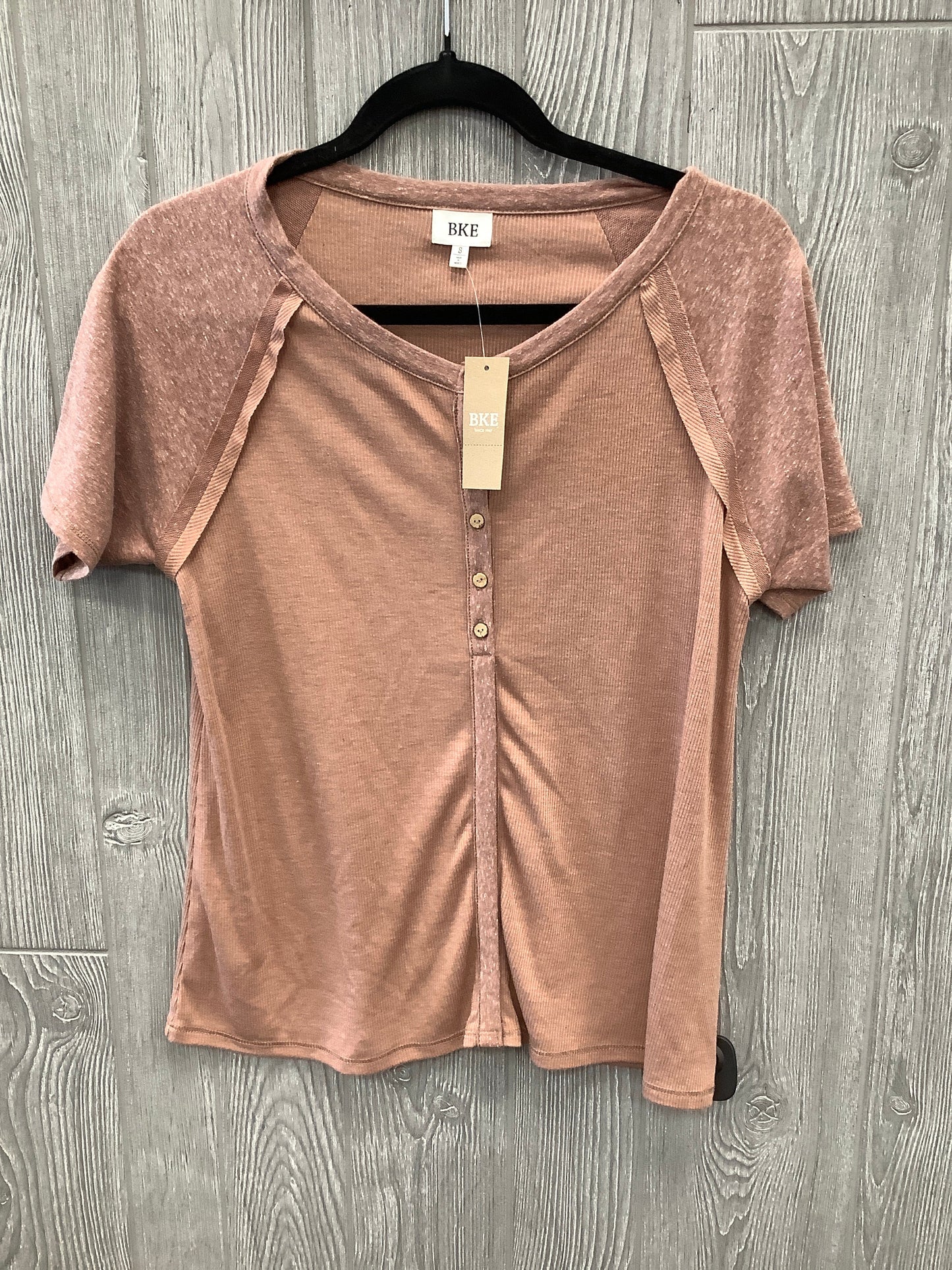 Brown Top Short Sleeve Bke, Size S