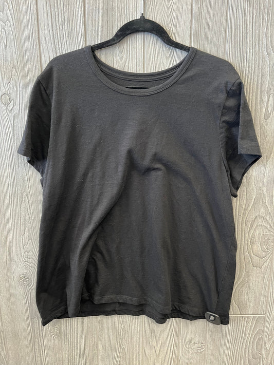 Top Short Sleeve Basic By Time And Tru In Black, Size: 3x