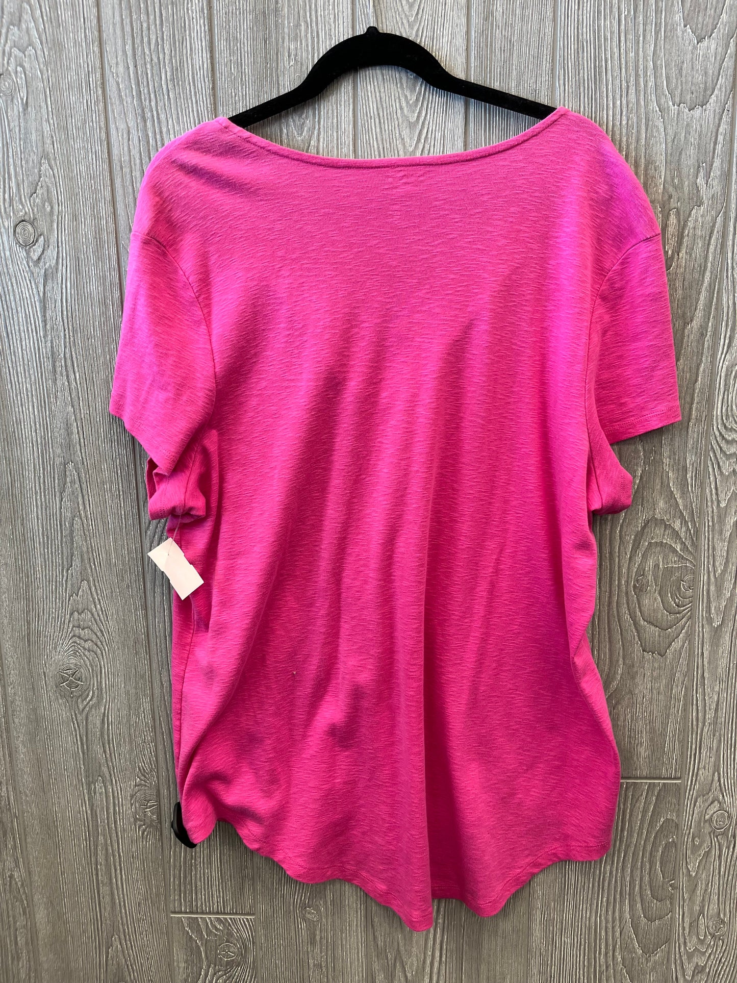 Top Short Sleeve By Ruff Hewn In Pink, Size: 2x