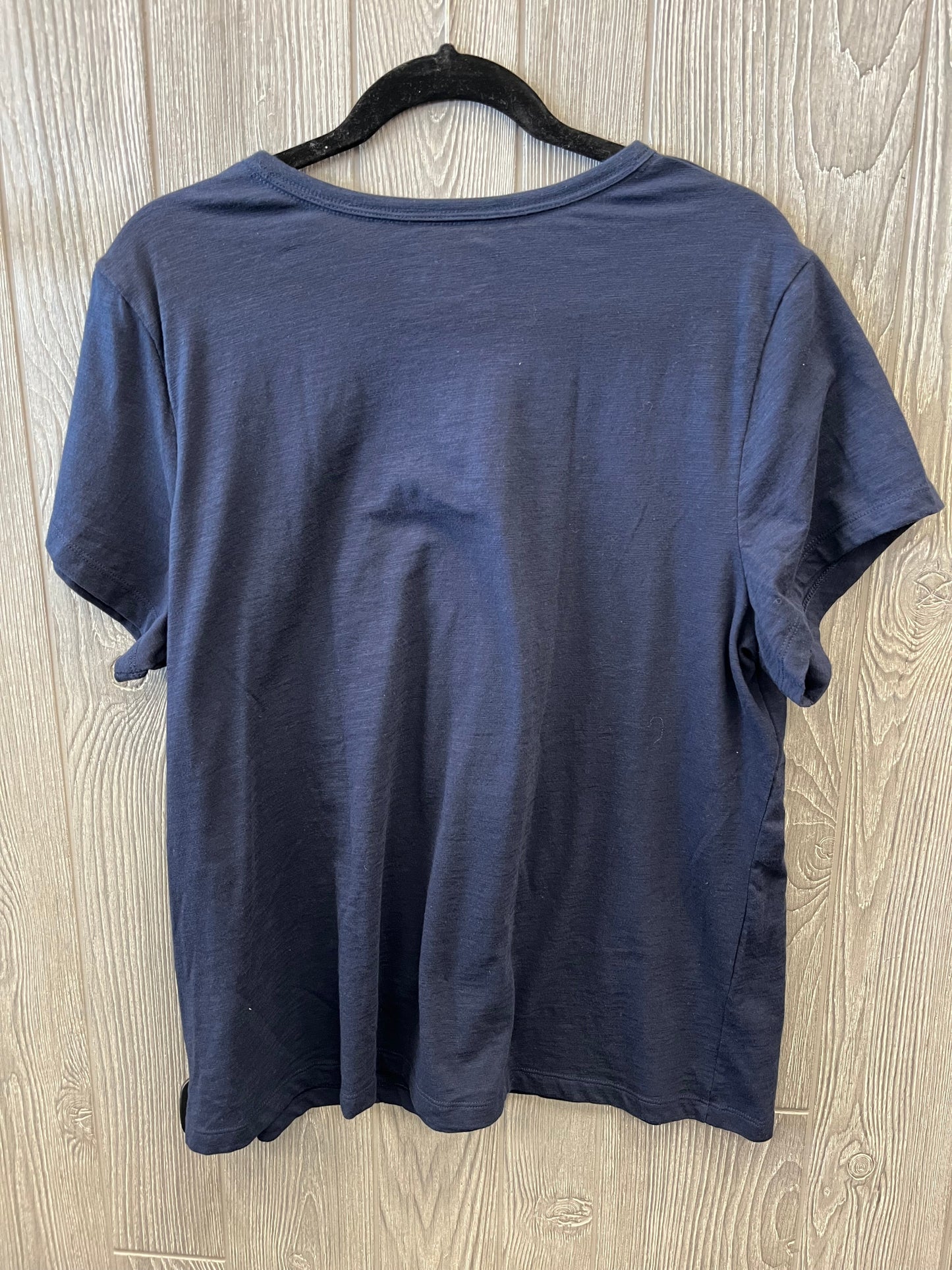 Top Short Sleeve Basic By Time And Tru In Navy, Size: 3x