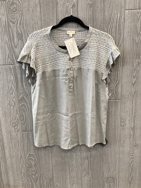 Grey Top Short Sleeve Hem & Thread, Size M