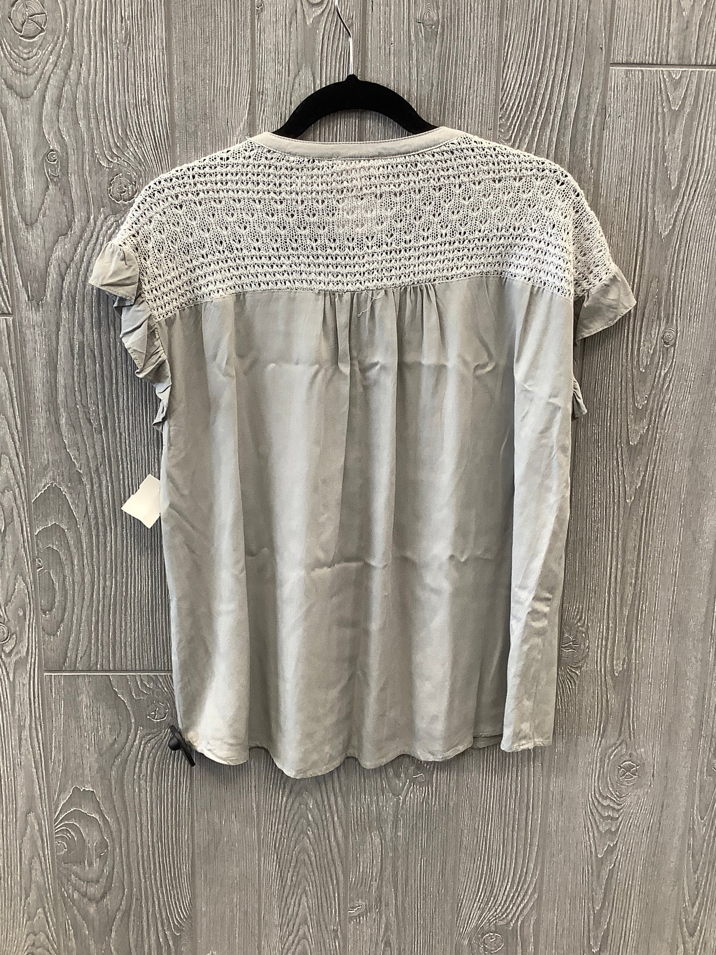 Grey Top Short Sleeve Hem & Thread, Size M