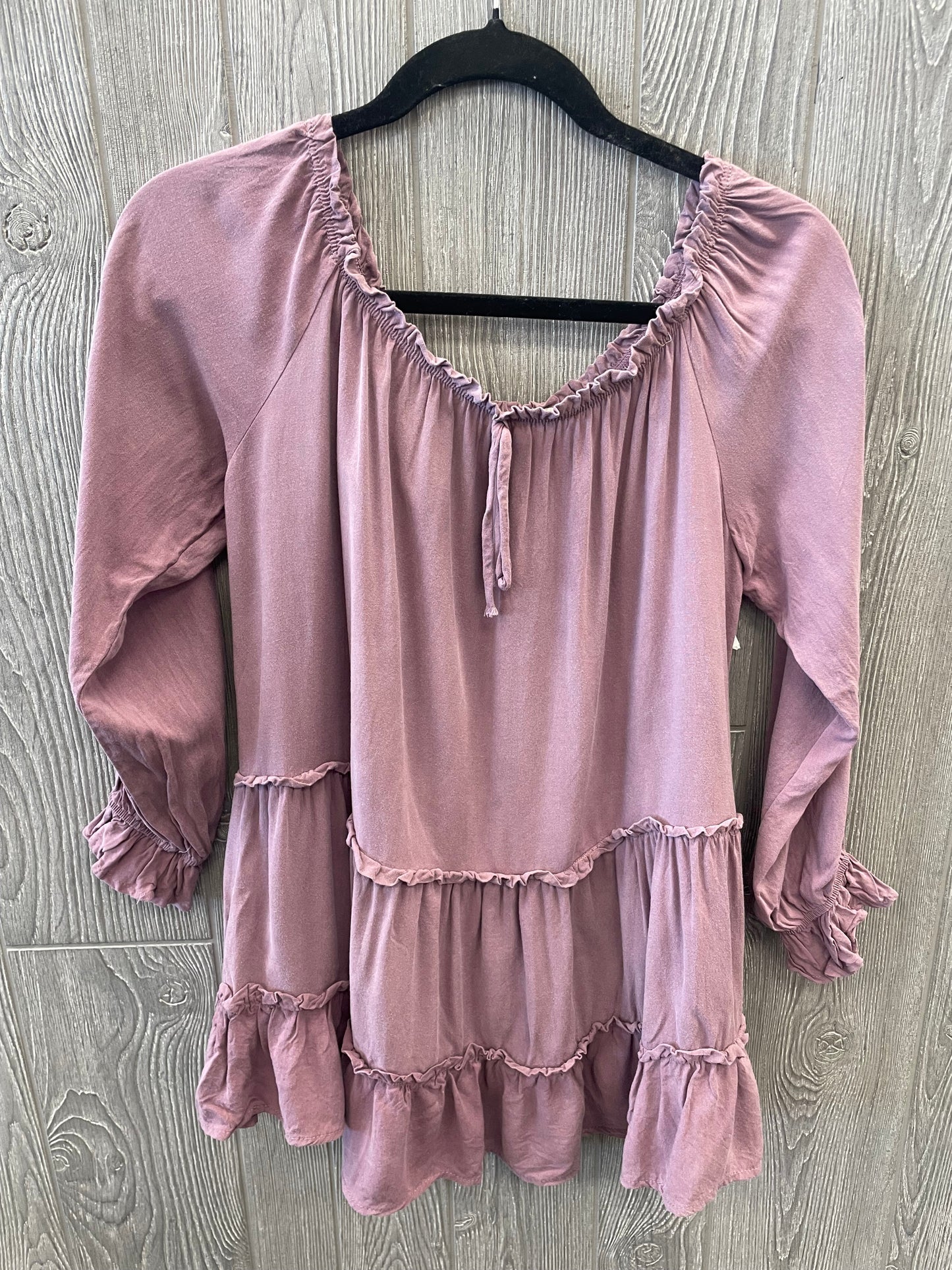 Purple Top Long Sleeve Clothes Mentor, Size 1x