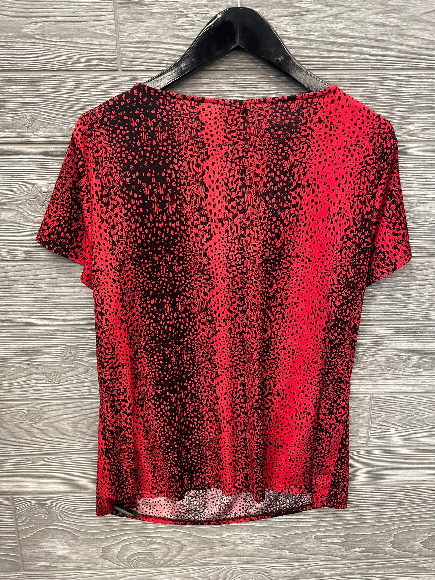 Red Top Short Sleeve Jaclyn Smith, Size L
