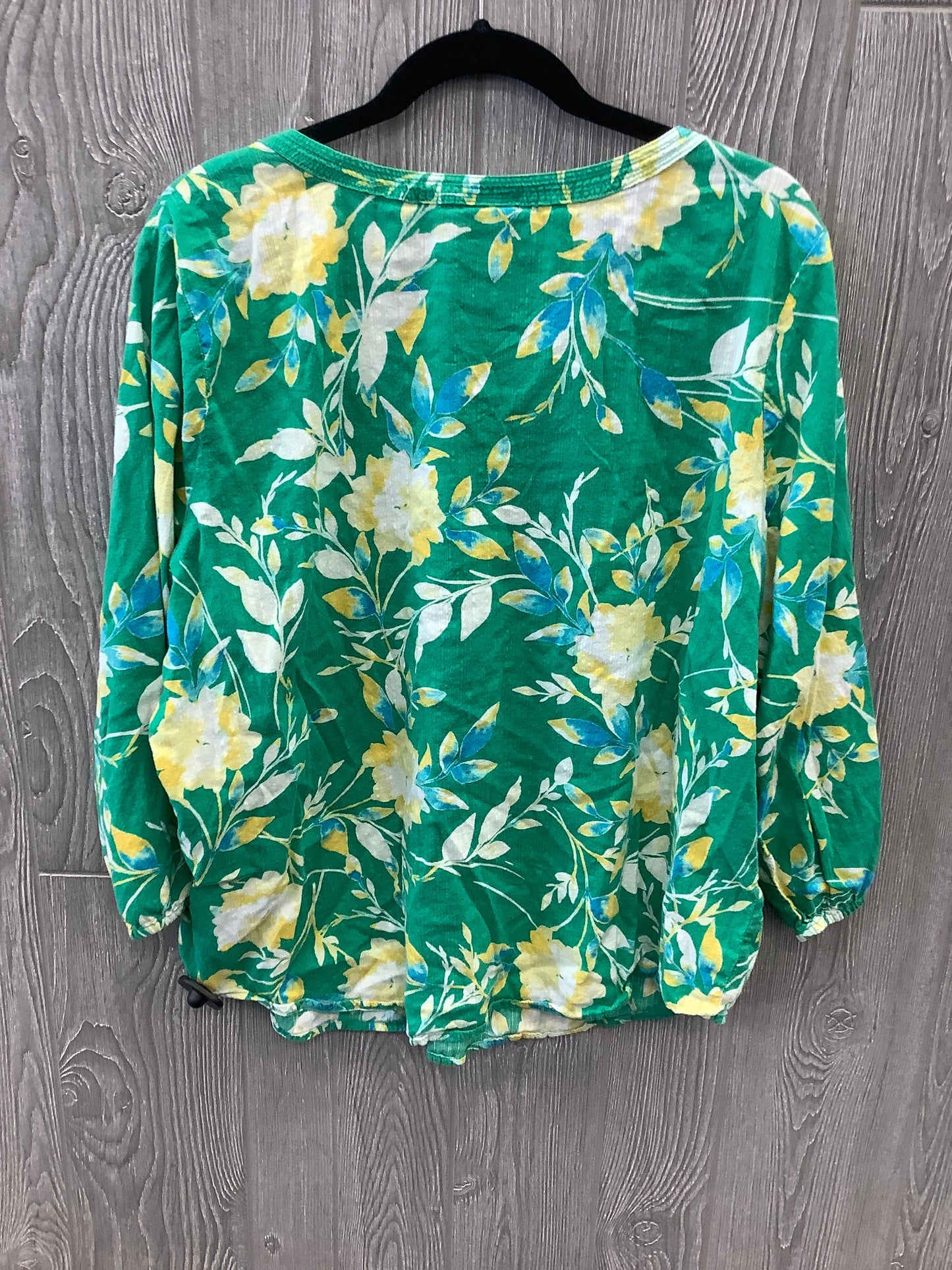 Green Top Long Sleeve St Johns Bay, Size Xl