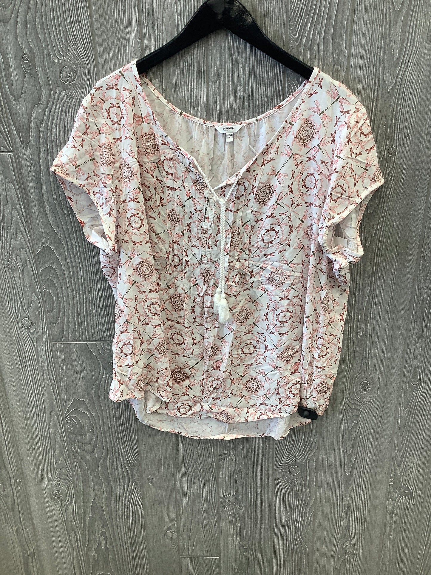 Pink Top Short Sleeve Sonoma, Size 1x