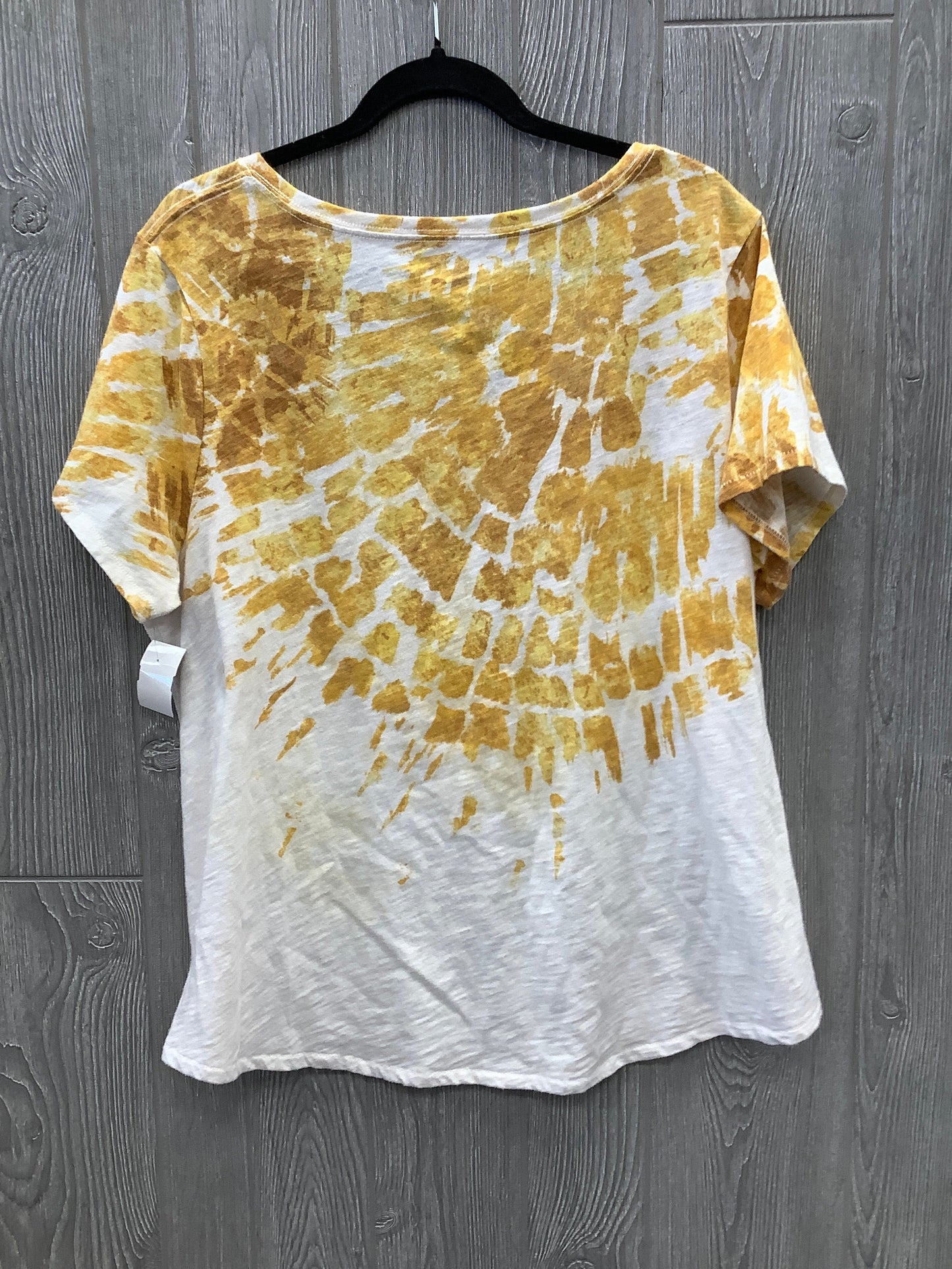 Top Short Sleeve By Sonoma In Yellow, Size: 1x