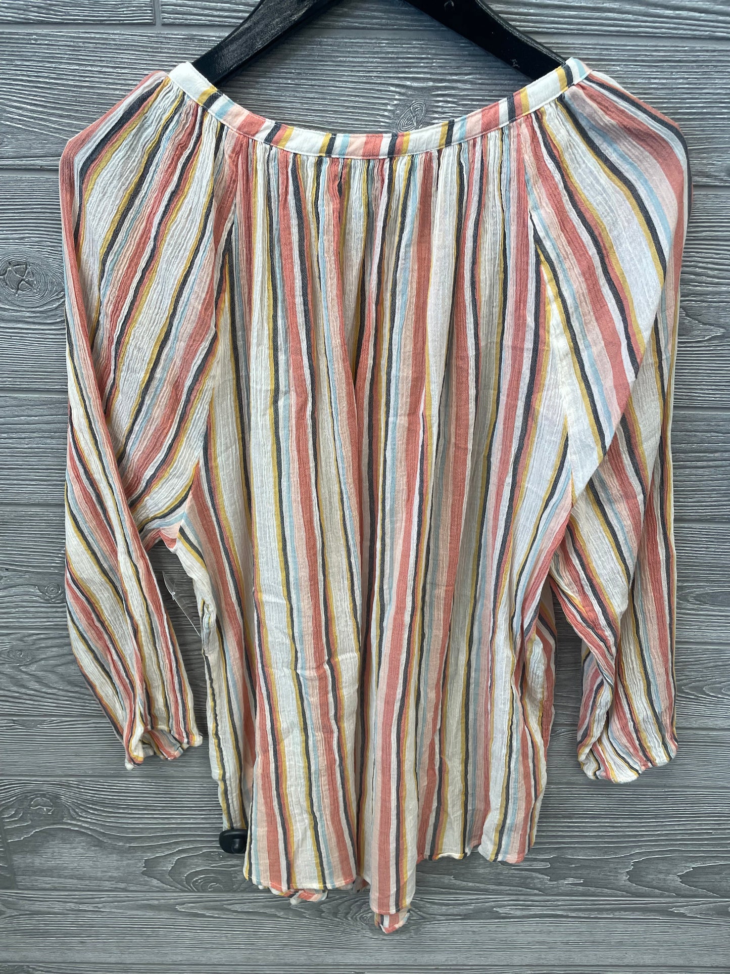 Striped Pattern Top Long Sleeve Chaps, Size 1x