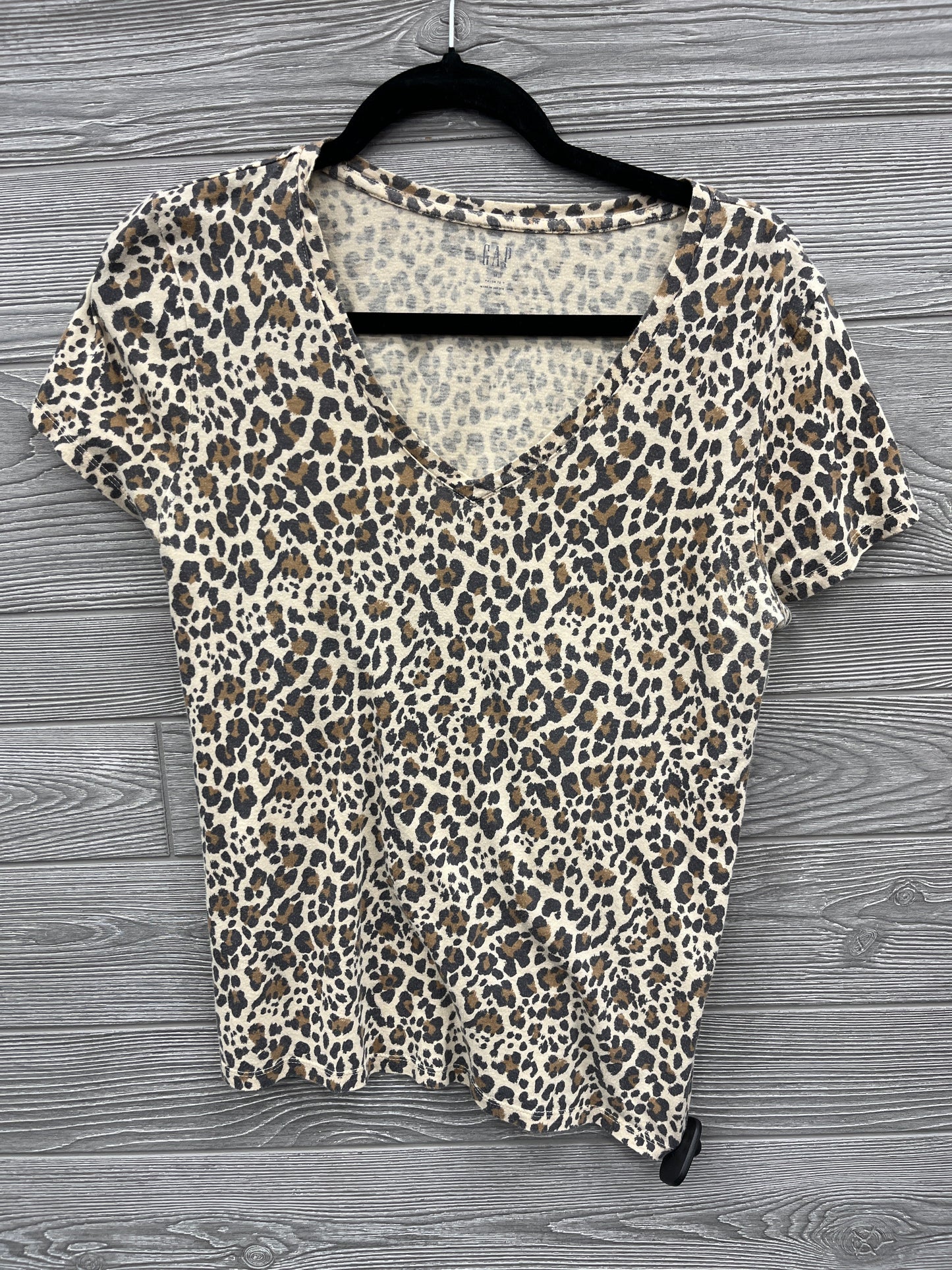 Top Short Sleeve By Gap In Animal Print, Size: M