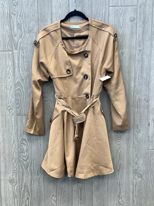 Tan Coat Trench Coat Clothes Mentor, Size L