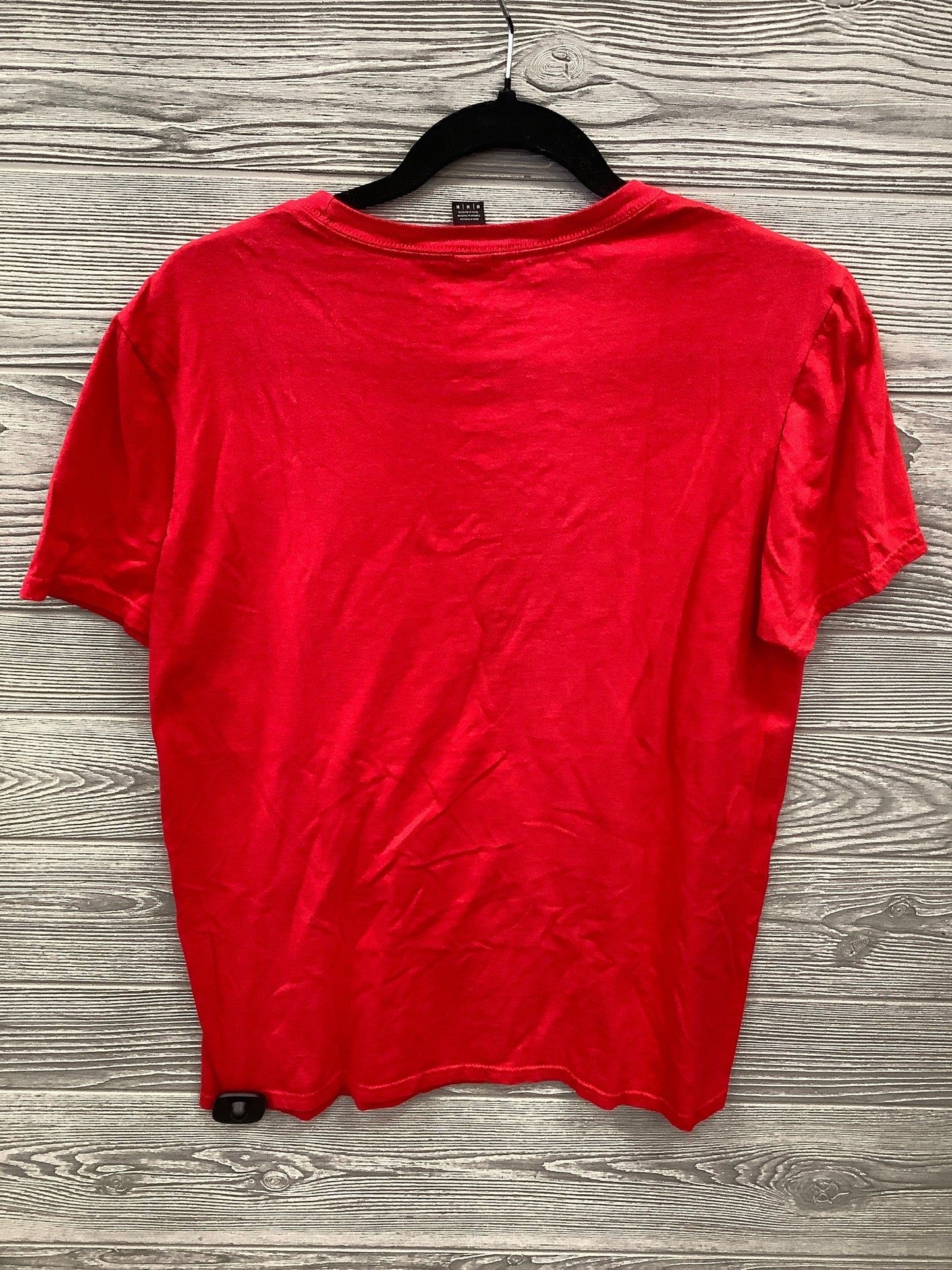 Top Short Sleeve By Anvil In Red, Size: M