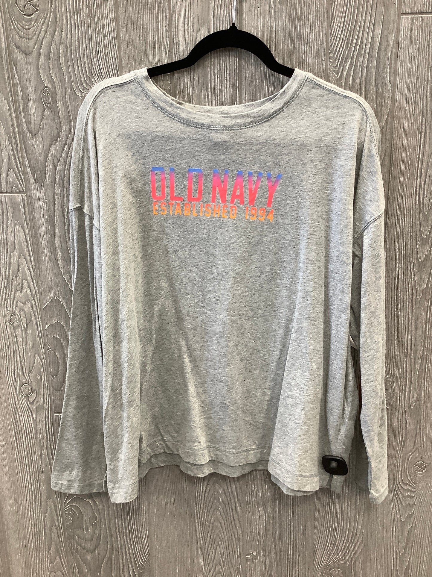 Grey Top Long Sleeve Old Navy, Size Xl