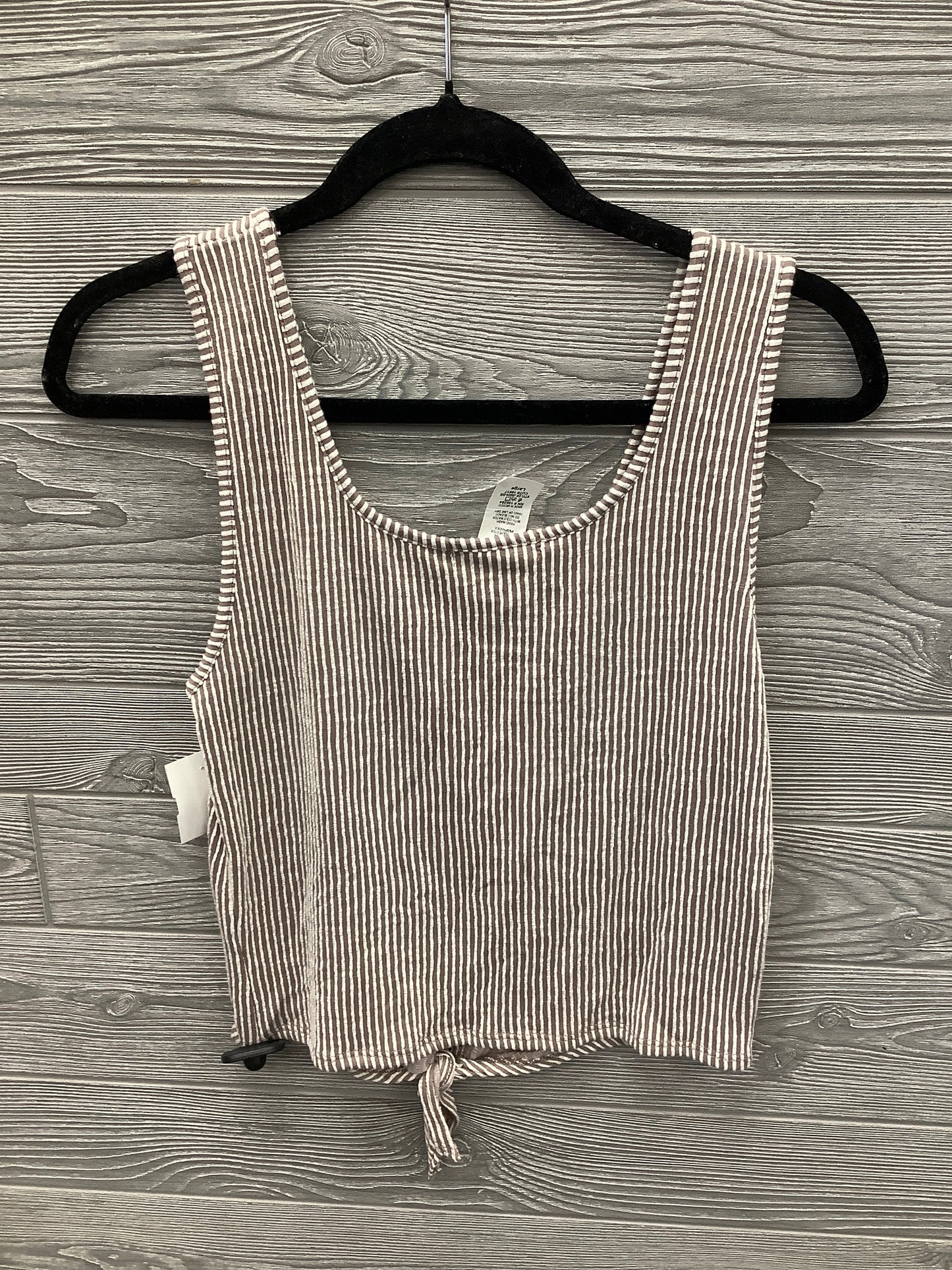 Top Sleeveless By Caution To The Wind In Striped Pattern, Size: L