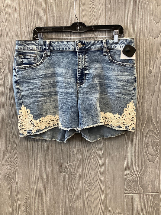 Shorts By Cato In Blue Denim, Size: 16