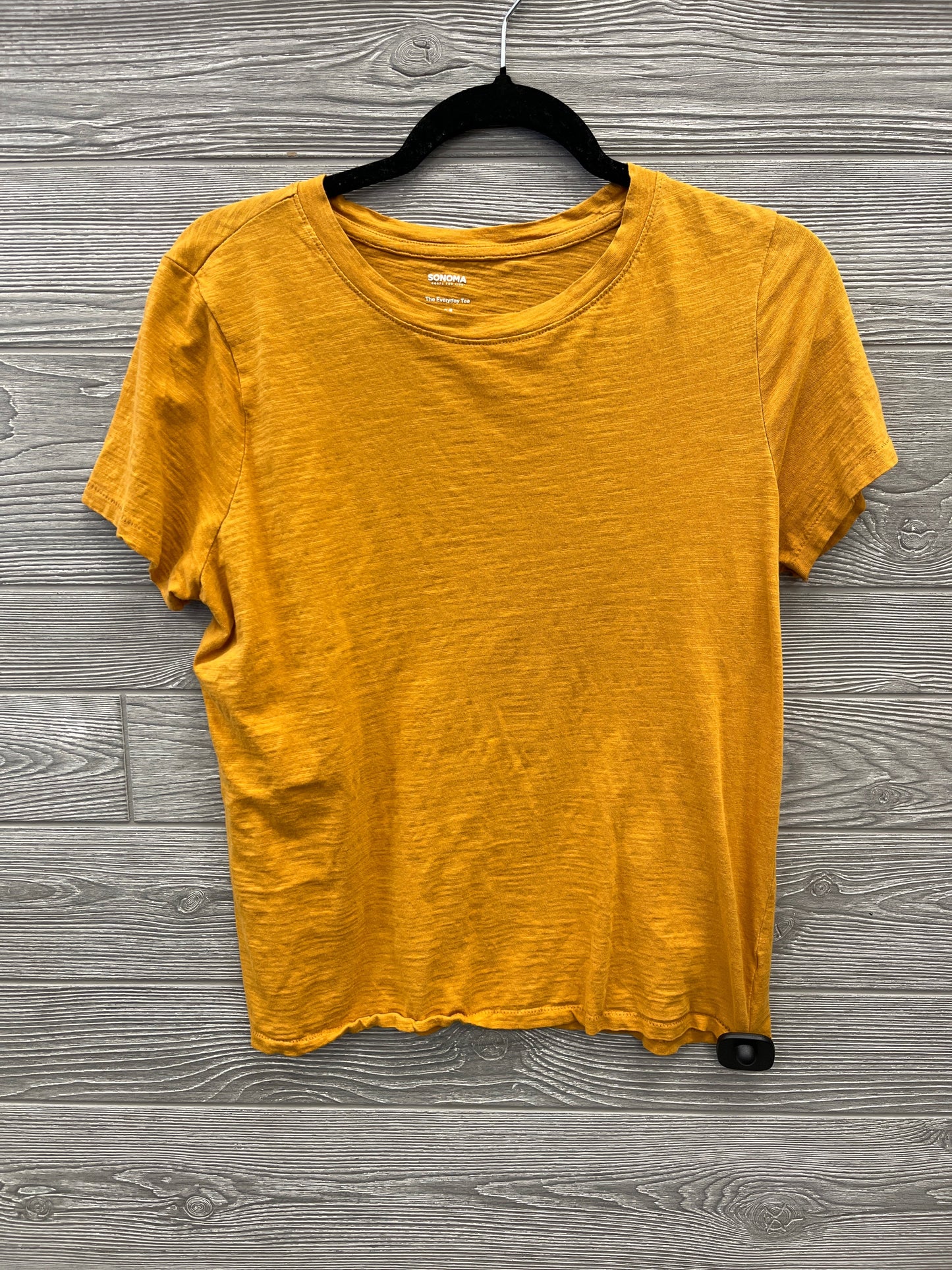 Top Short Sleeve By Sonoma In Yellow, Size: M