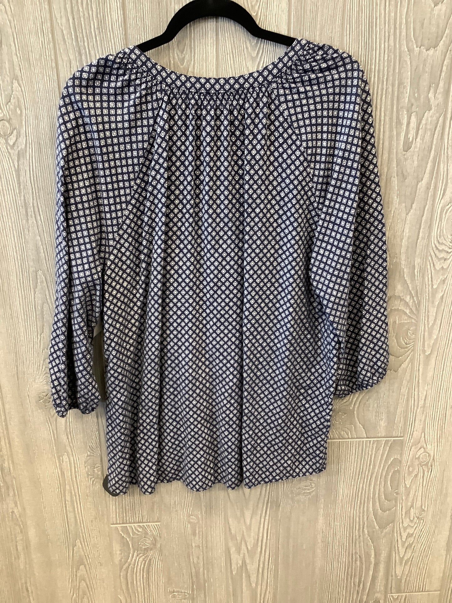 Top 3/4 Sleeve By Sonoma In Blue, Size: Xl