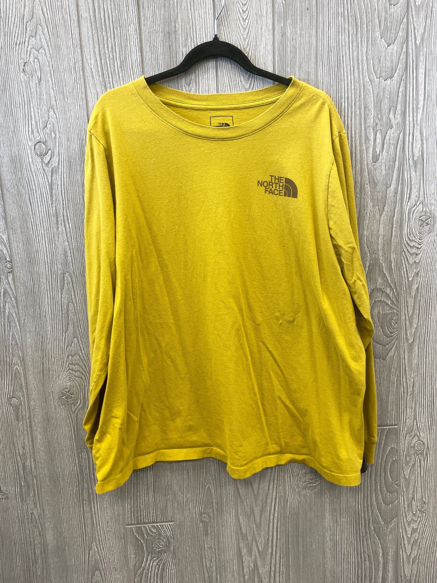 Athletic Top Long Sleeve Crewneck By The North Face In Yellow, Size: 3x