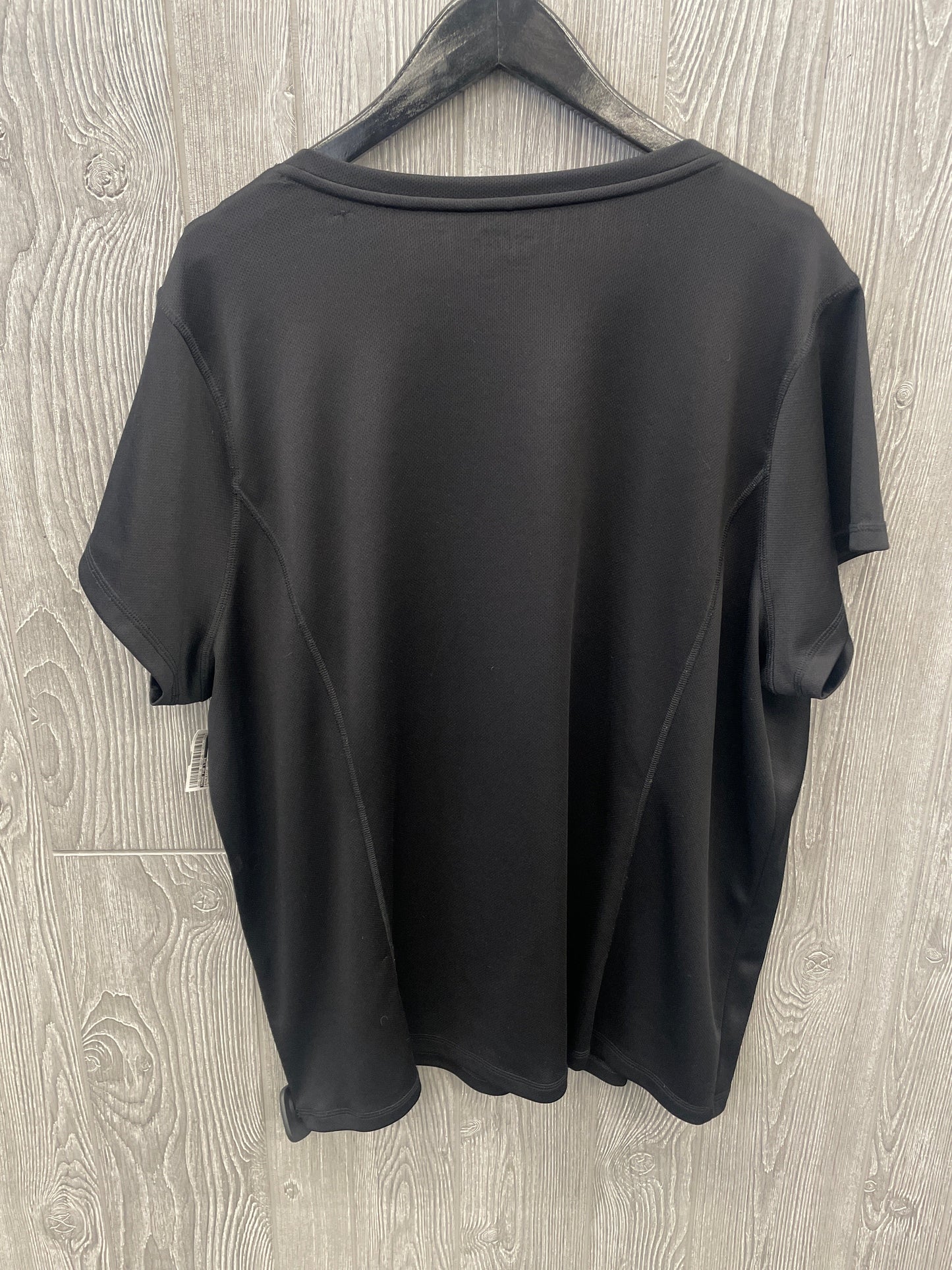 Athletic Top Short Sleeve By Made For Life In Black, Size: 3x