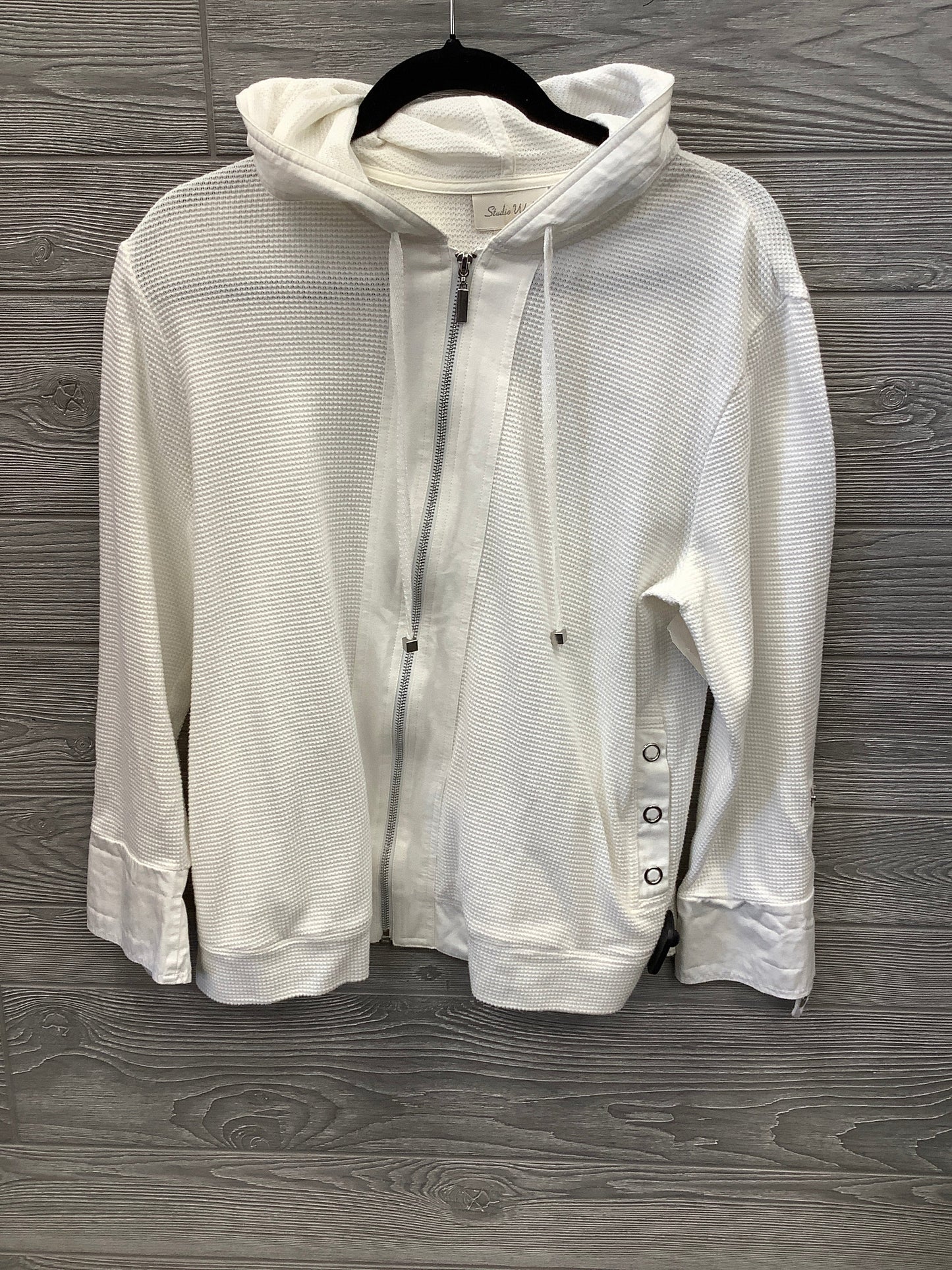 Sweatshirt Hoodie By Studio Works In White, Size: M