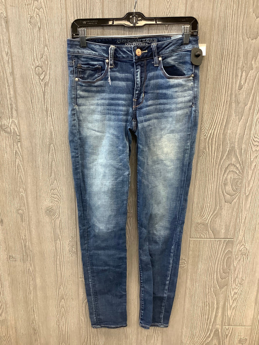 Jeans Skinny By American Eagle In Blue Denim, Size: 6