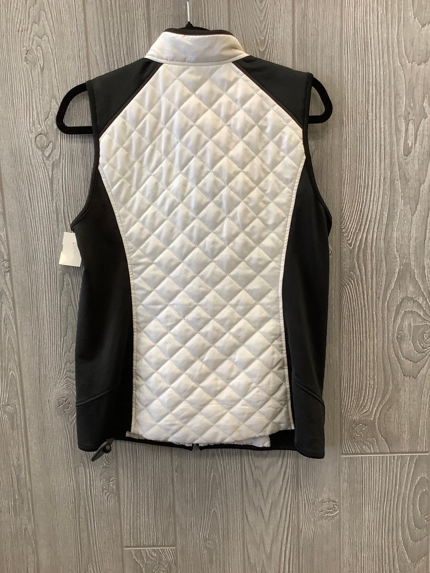 Vest Puffer & Quilted By Chicos In Black & White, Size: M