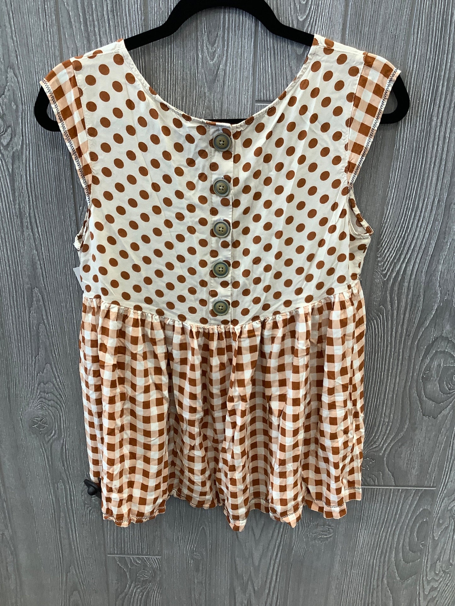 Top Sleeveless By Matilda Jane In Brown, Size: M