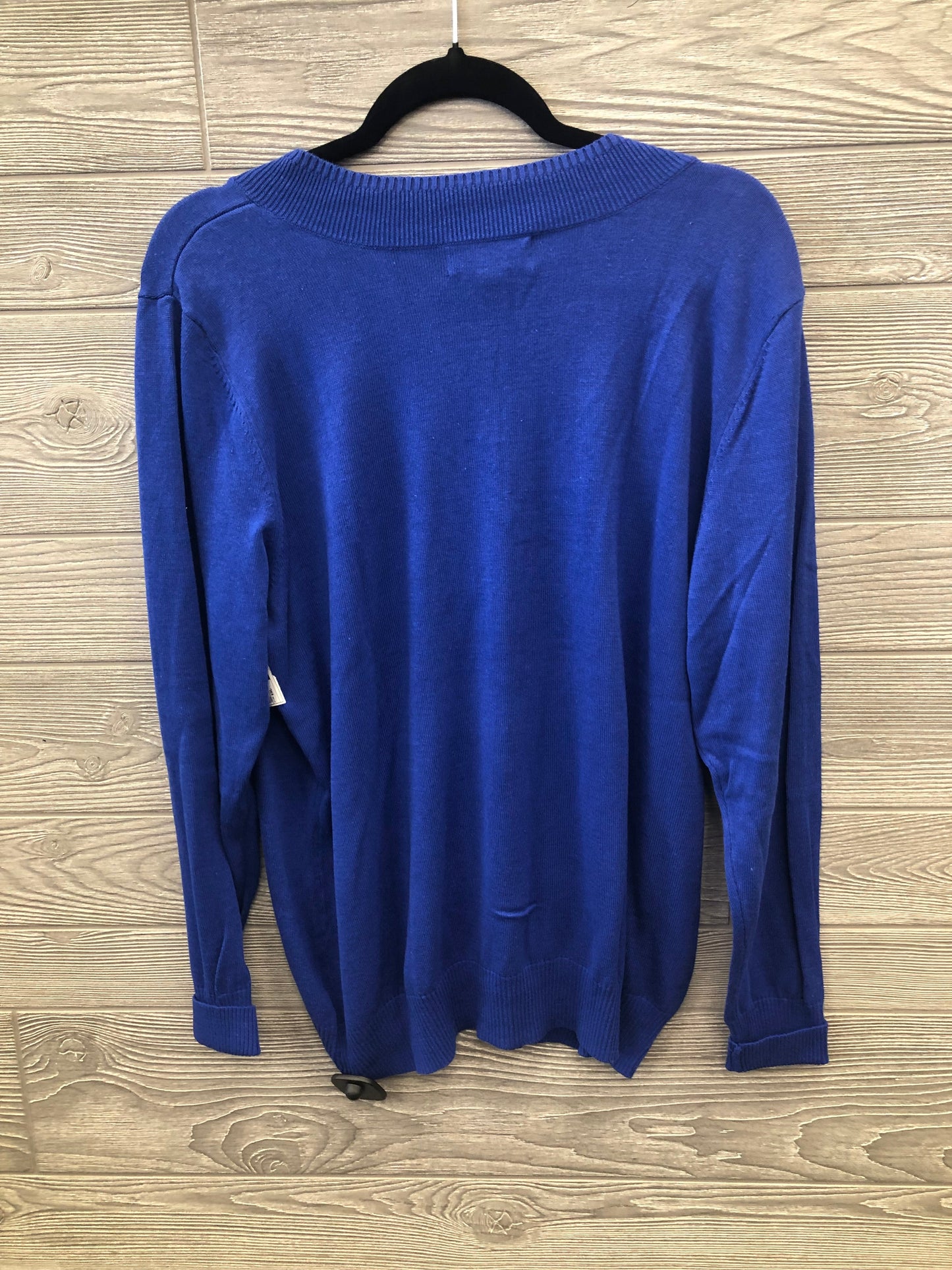 Sweater By Adrienne Vittadini In Blue, Size: Xxl