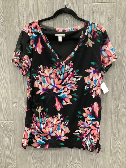 Top Short Sleeve By Dana Buchman In Multi-colored, Size: Xl