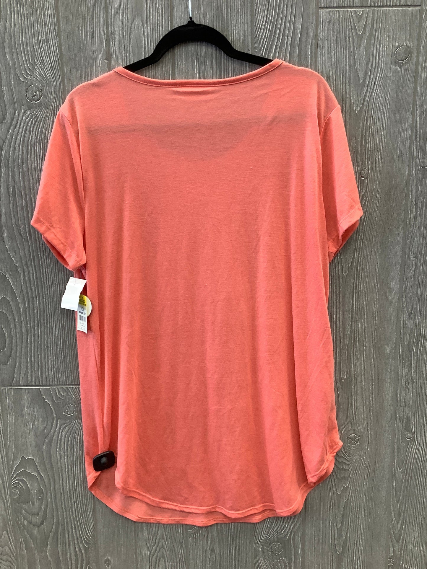 Top Short Sleeve By Bobbie Brooks In Coral, Size: 1x