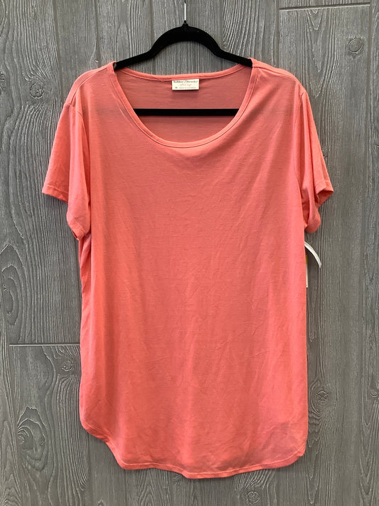 Top Short Sleeve By Bobbie Brooks In Coral, Size: 1x