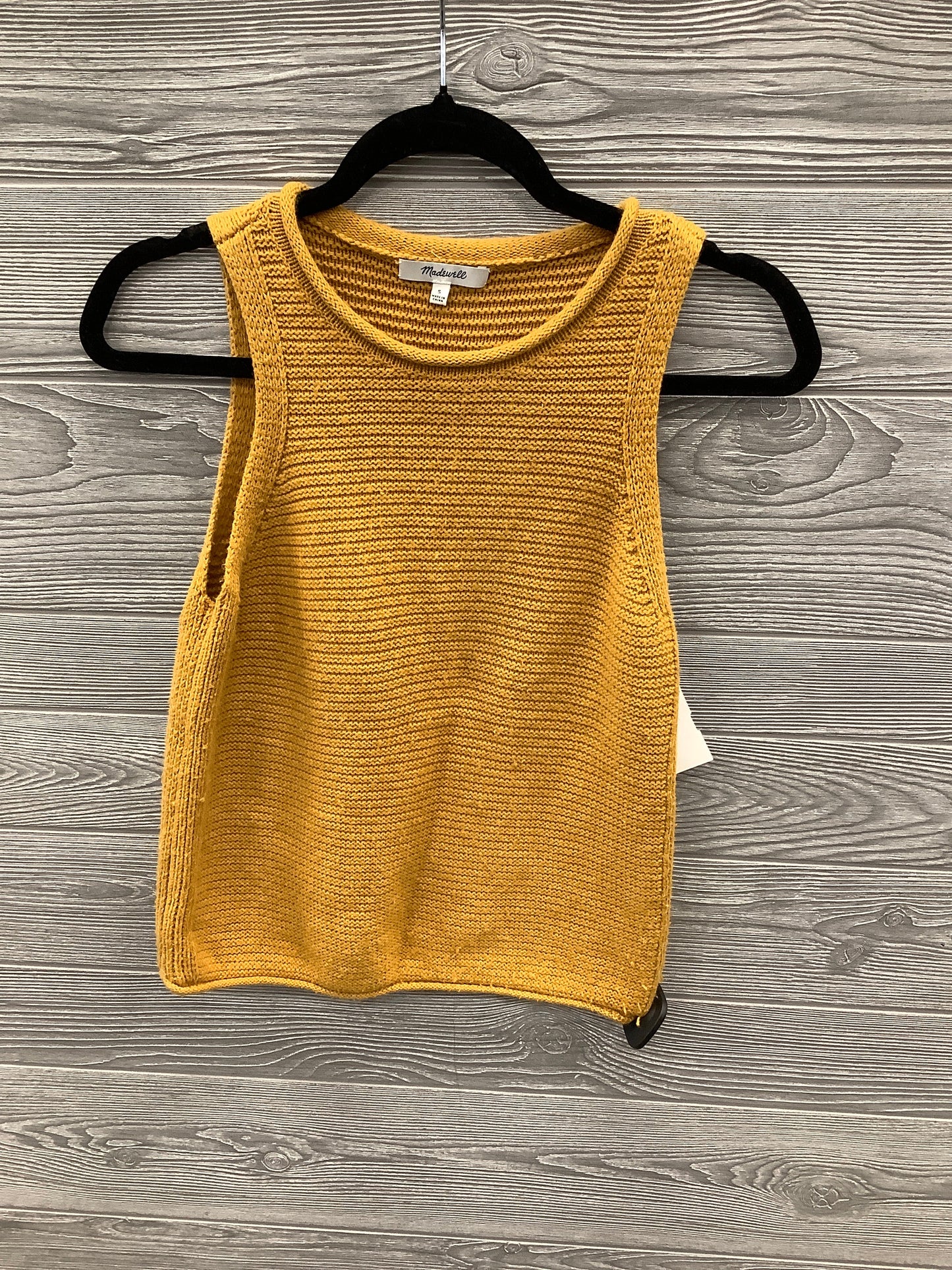 Vest Sweater By Madewell In Yellow, Size: S